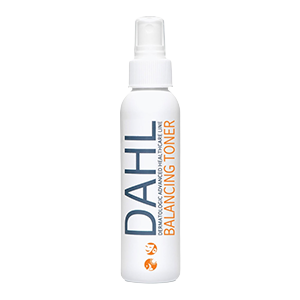 Balancing Toner Ansiktsvatten för fet hy från DAHL Skincare i vit plastflaska med spray-funktion